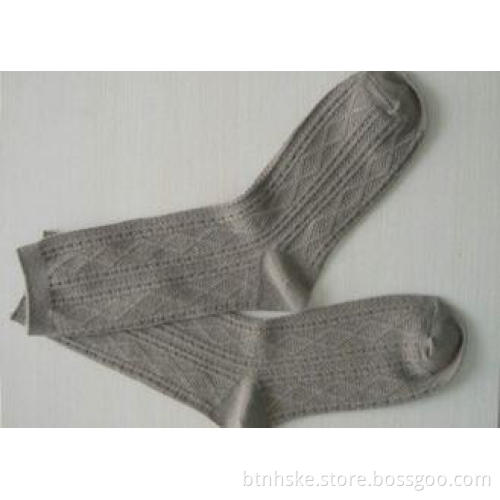 Cotton Plain Mens Wool Socks , Business Men's Black / Brown